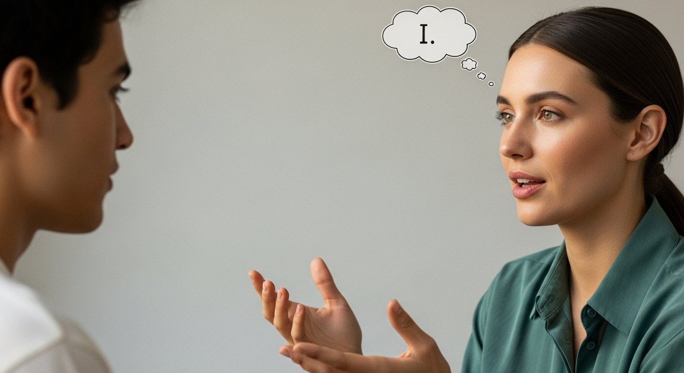 Three scenes showing person confidently declining requests from family colleague and partner