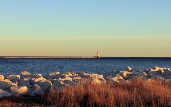 A single line against a wide open sky, evoking letting go