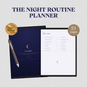 Night Routine Digital Planner | Evening Wind-Down & Sleep Reflection Journal | Undated GoodNotes iPad Planner | A4 and US Letter