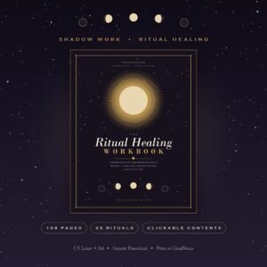 Ritual Healing Work & Shadow Work Workbook | 25 Moon Phase Rituals, Shadow Work Journal Prompts, Inner Child Healing | Printable PDF